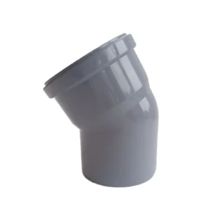 HT böj 110x30 är en grå plaströrskoppling med 45 graders vinkel, som vanligtvis används i VVS- eller dräneringssystem, mot en vit bakgrund.